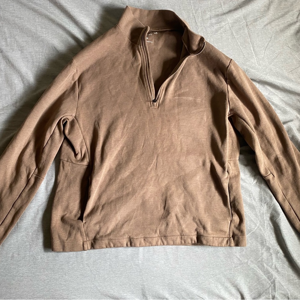 Gapfit Tech Fleece Half-Zip Pullover Cocoa Brown - Medium